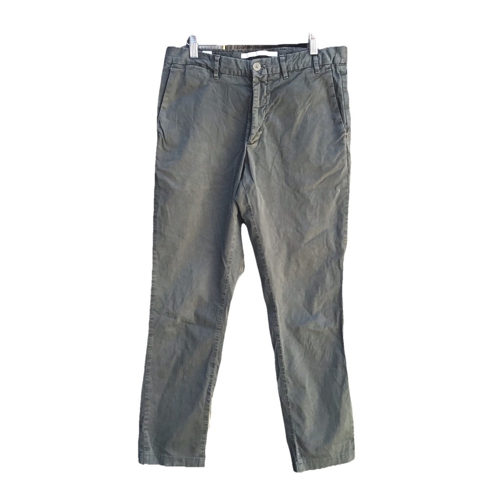 Norse Projects Slim Fit Chino Pants Men's 30 (31x28) Olive Green Copenhagen